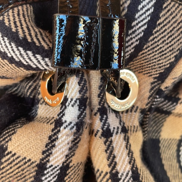 🤎♠️ EUC KATE SPADE NY Soft Wool Shoulder Bag - Neutral checkered Shoulder Bag - Picture 8 of 16